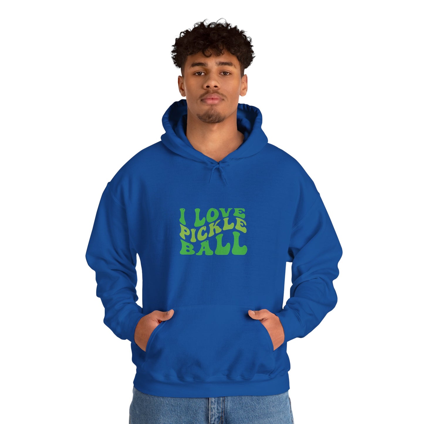 Men's Stylish Pickleball Hoodie - I Love Pickleball