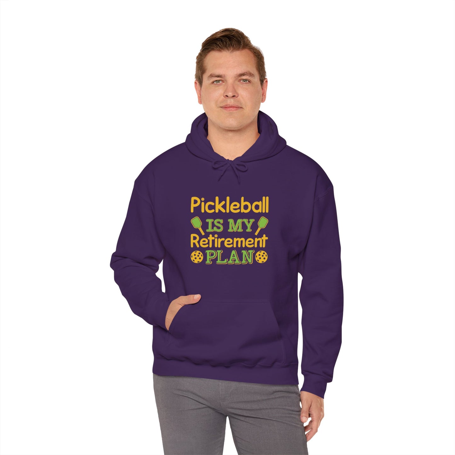 Men's Durable Pickleball Hoodie - Pickleball Is My Retirement Plan