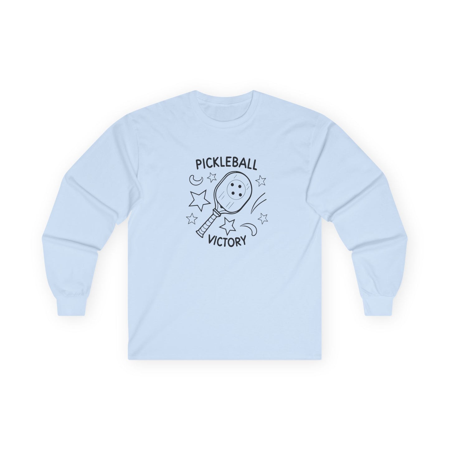 Women's Cute Pickleball Long Sleeves top - Pickleball Victory Blue