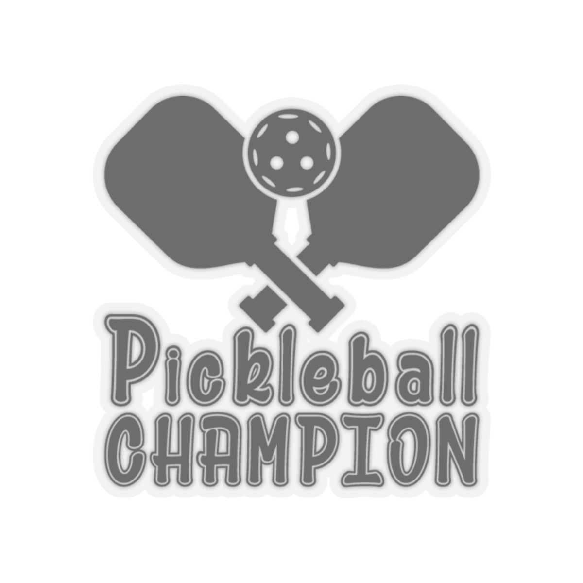 Pickleball Sporty Stickers - Pickleball Champion 2" × 2"
