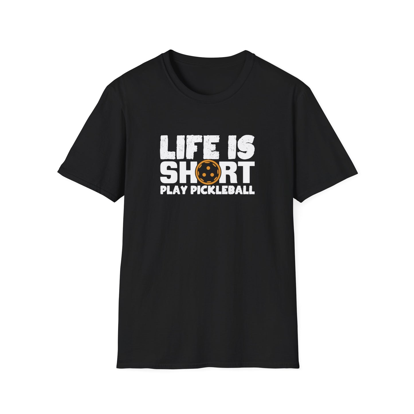 Men's Hilarious Pickleball T-shirt - Life Is Short Play Pickleball Black