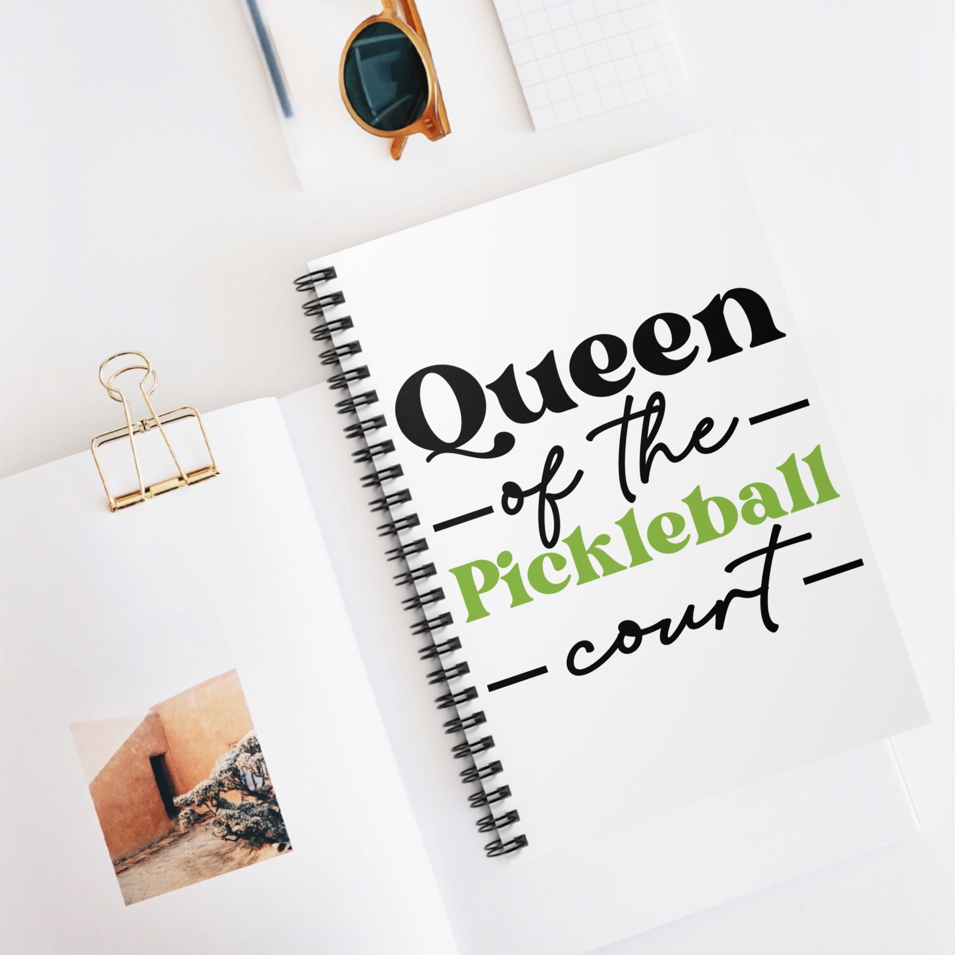 Pickleball Cute Notebook - Queen of the Pickleball Court