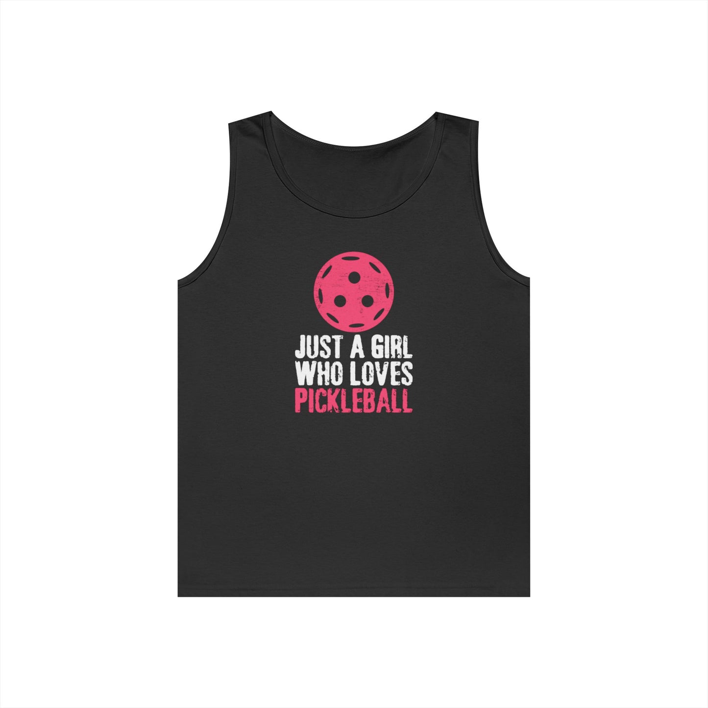 Women's Cute Pickleball Tank Top - Just A Girl Who Loves Pickleball Black