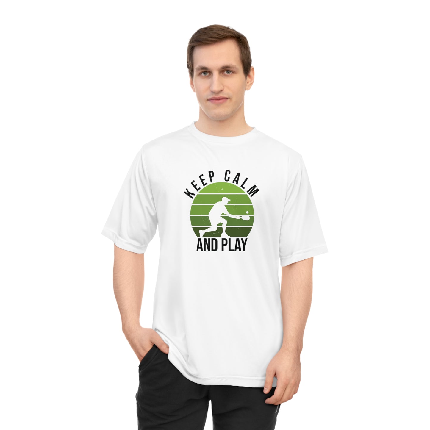 Men's Quirky Pickleball T-shirt - Keep Calm and Play