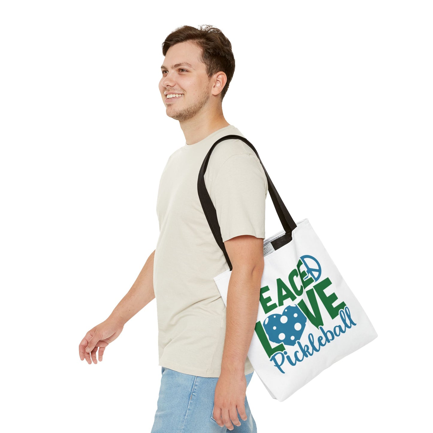 Pickleball Stylish Tote Bag - Peace, Love, Pickleball