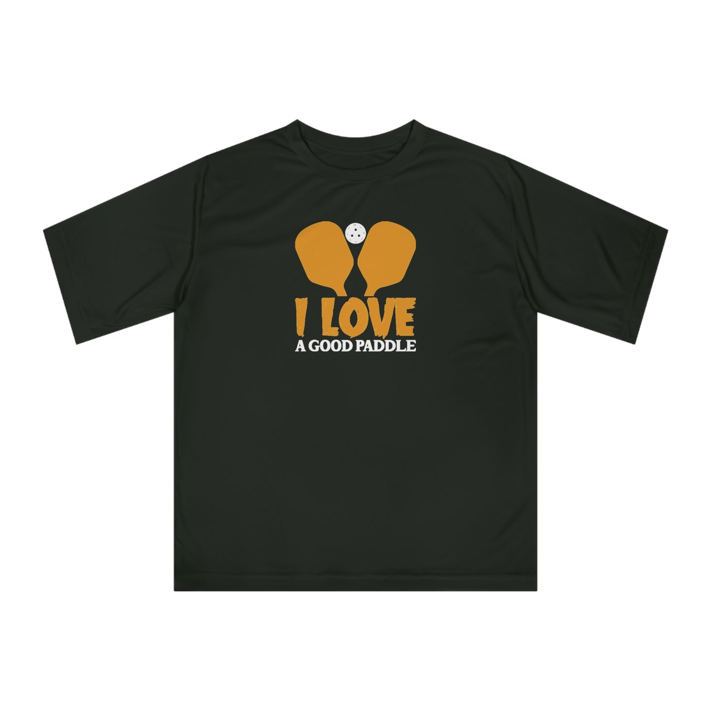 Women's Sporty Pickleball T-shirt - I Love a Good Paddle Black