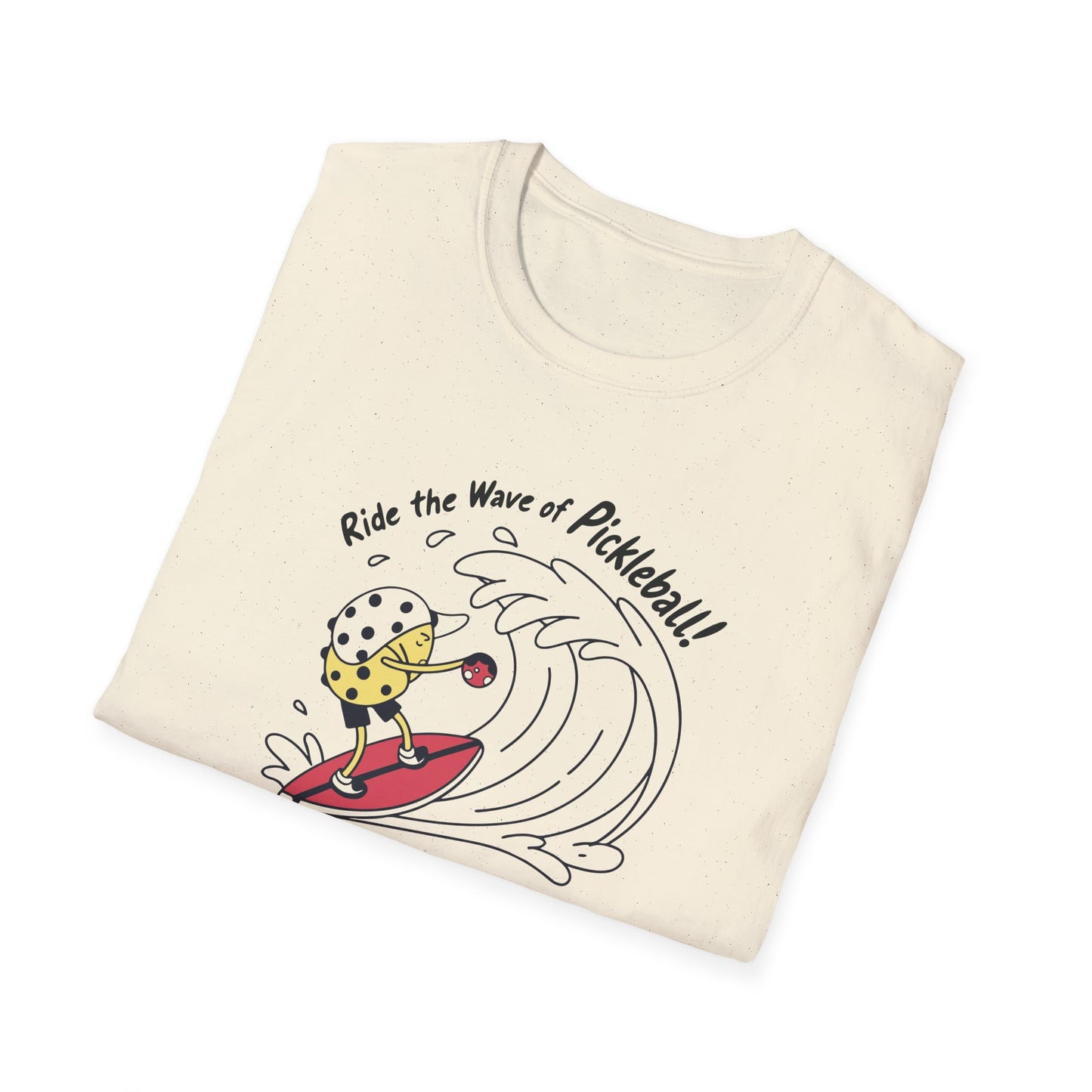 Men's Comfy Pickleball T-shirt - Ride the Wave of Pickleball