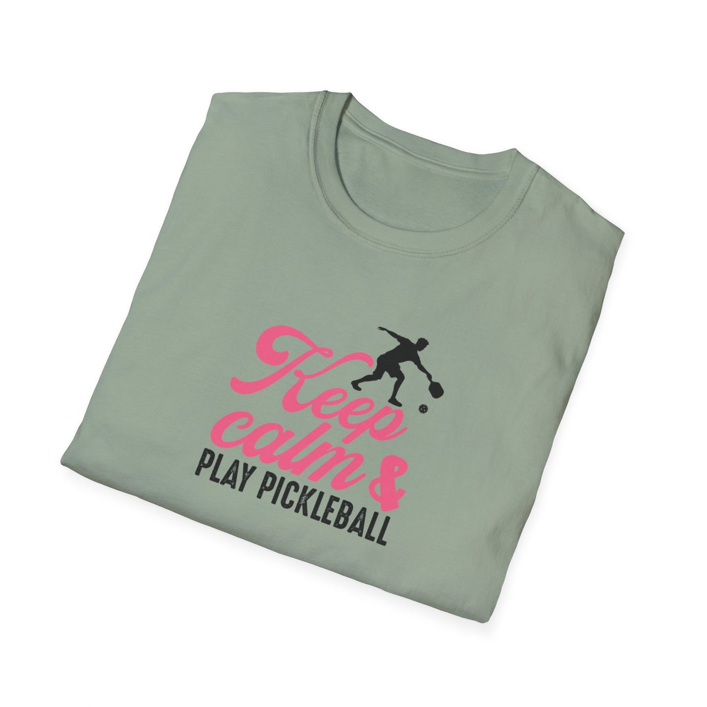 Women's Stylish Pickleball T-shirt - Keep Calm & Play Pickleball