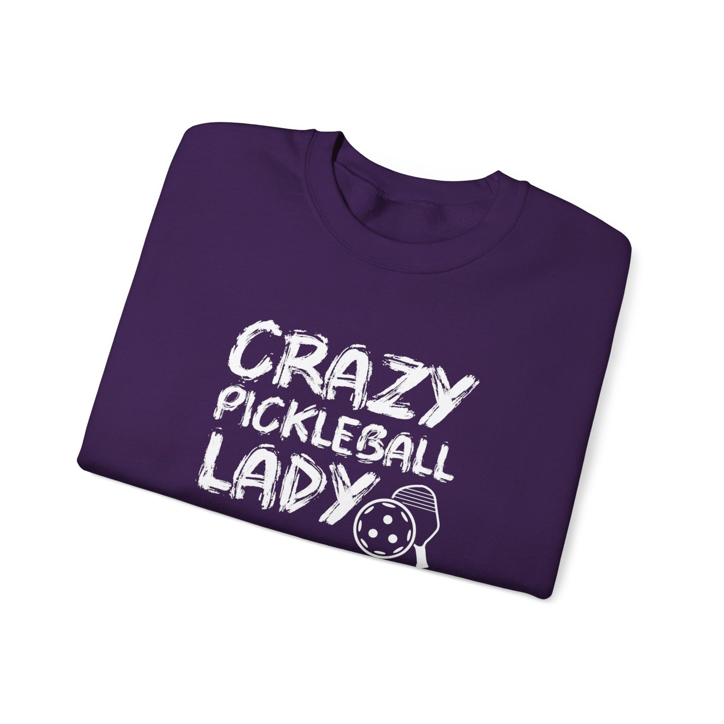 Women's Funny Pickleball Sweatshirt - Crazy Pickleball Lady