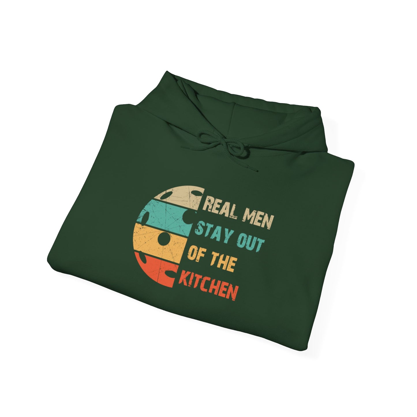 Men's Funny Pickleball Hoodie - Real Men Stay Out of the Kitchen Retro