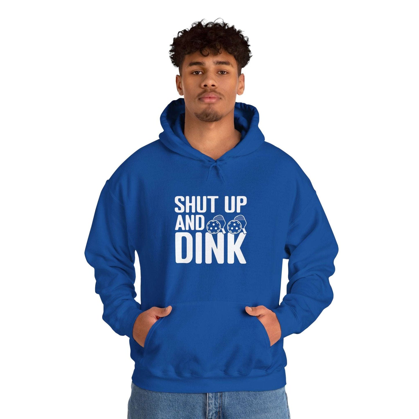 Men's Hilarious Pickleball Hoodie - Shut Up and Dink