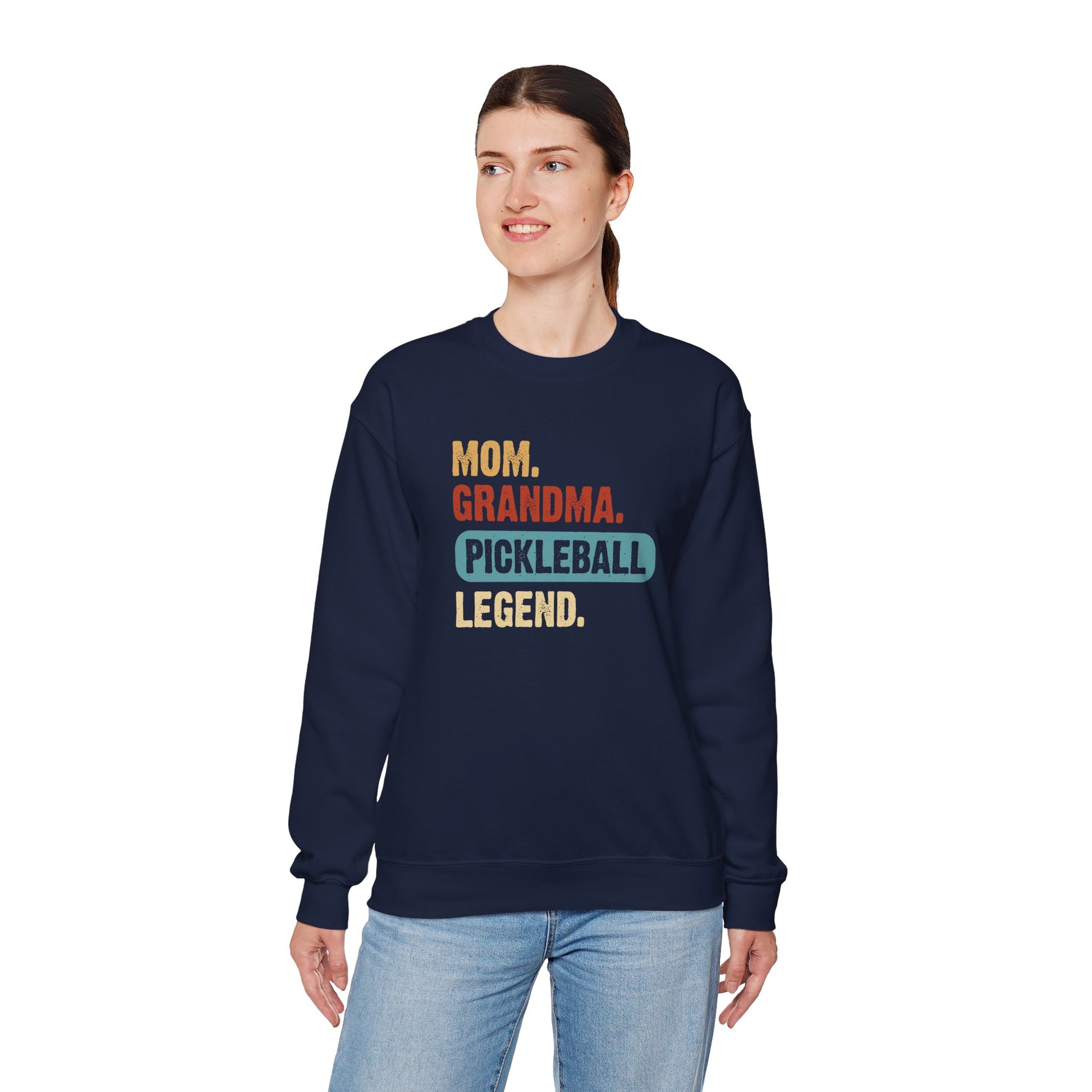 Women's Stylish Pickleball Sweatshirt - Mom Grandma Pickleball Legend