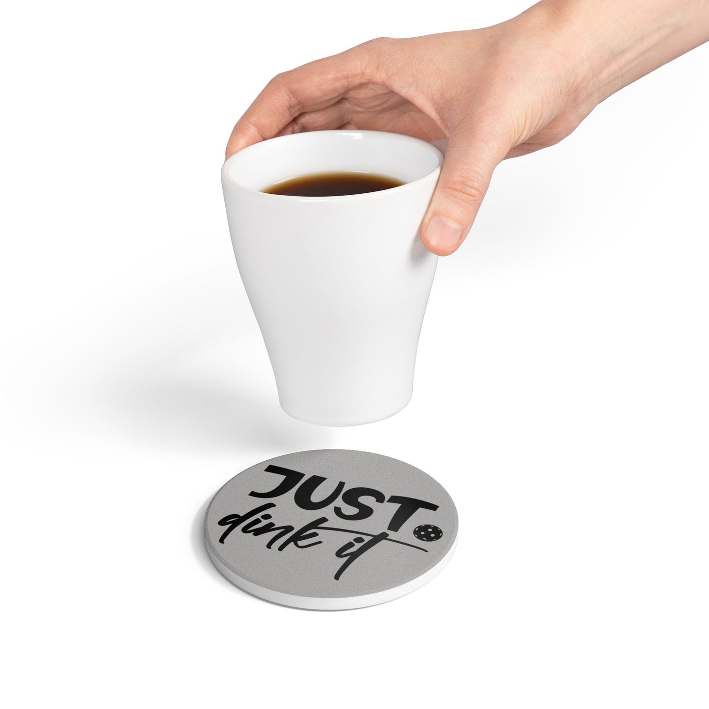 Pickleball Playful Ceramic Coaster - Just Dink It