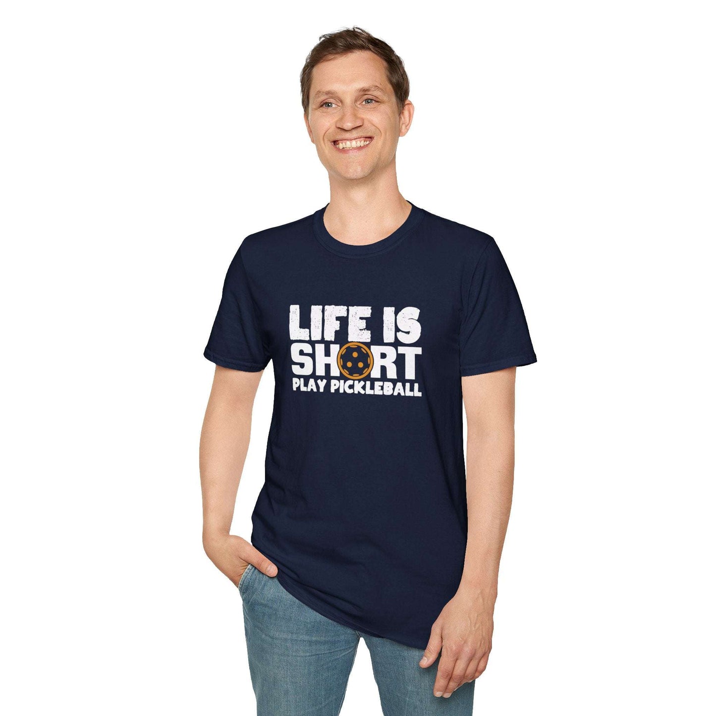 Men's Hilarious Pickleball T-shirt - Life Is Short Play Pickleball