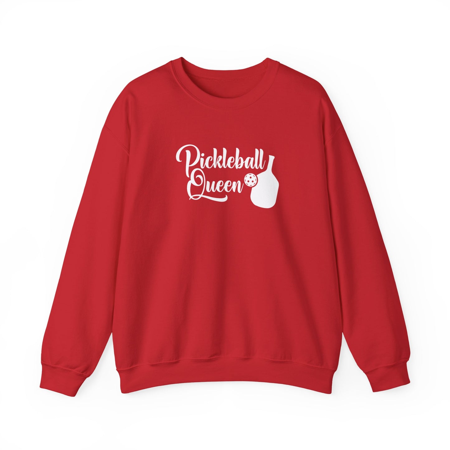 Women's Comfy Pickleball Sweatshirt - Pickleball Queen Red