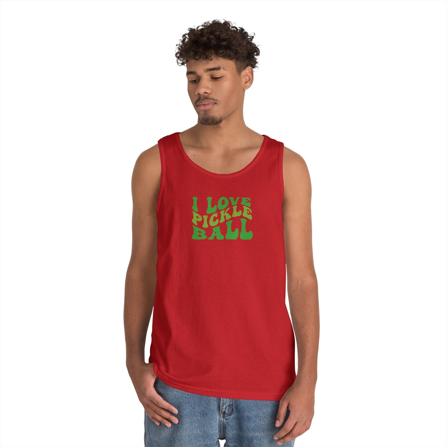 Men's Funny Pickleball Tank Top - I Love Pickleball