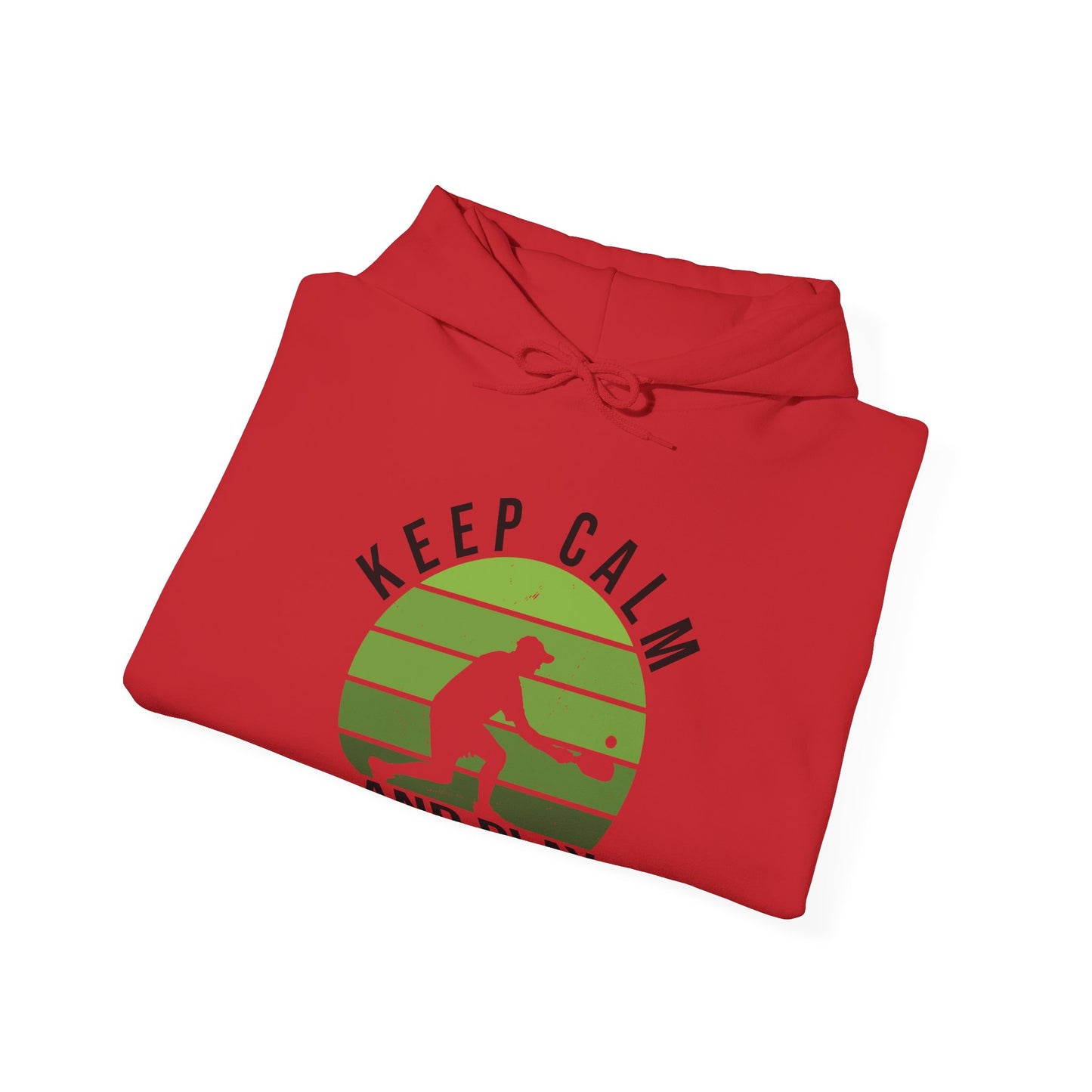 Men's Comfy Pickleball Hoodie - Keep Calm and Play