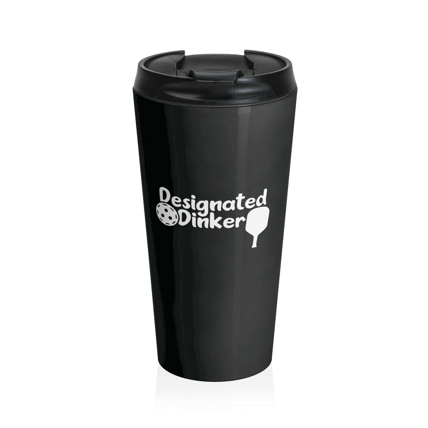 Pickleball Bold Travel Mug - Designated Dinker Black