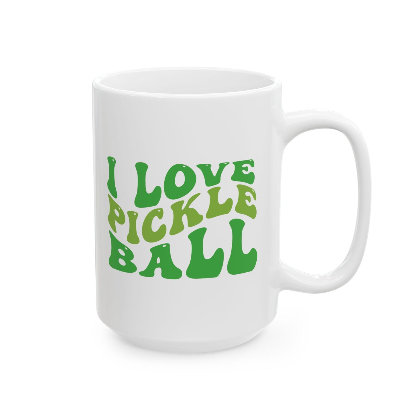 Pickleball Cute Mug - I Love Pickleball White