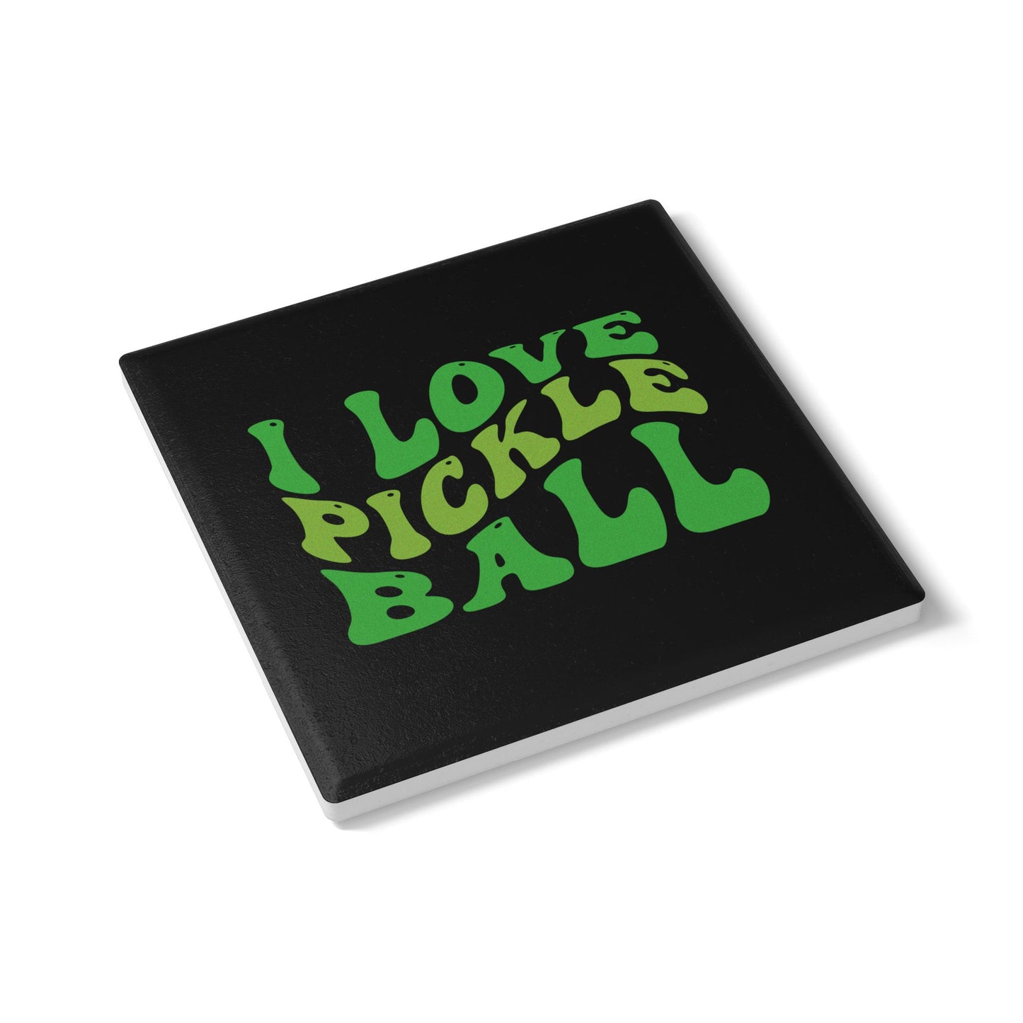 Pickleball Playful Ceramic Coaster - I Love Pickleball