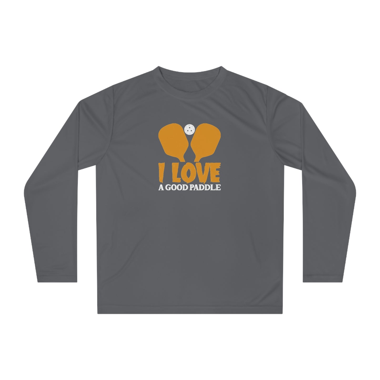 Women's Durable Pickleball Long Sleeves top - I Love a Good Paddle Gray