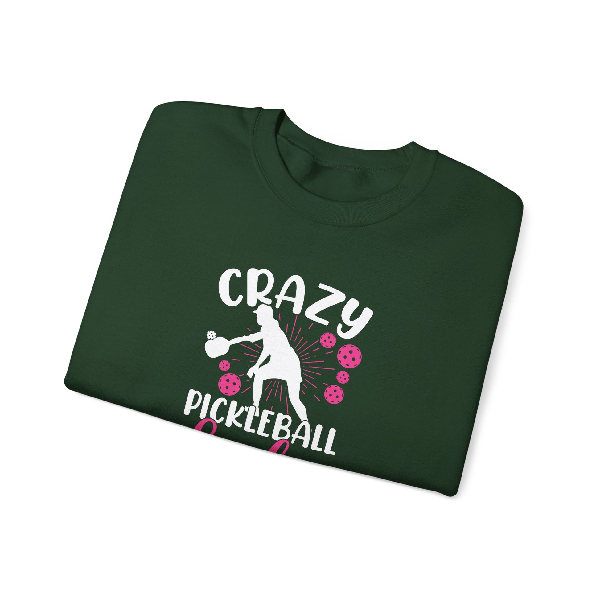 Women's Durable Pickleball Sweatshirt - Crazy Pickleball Lady