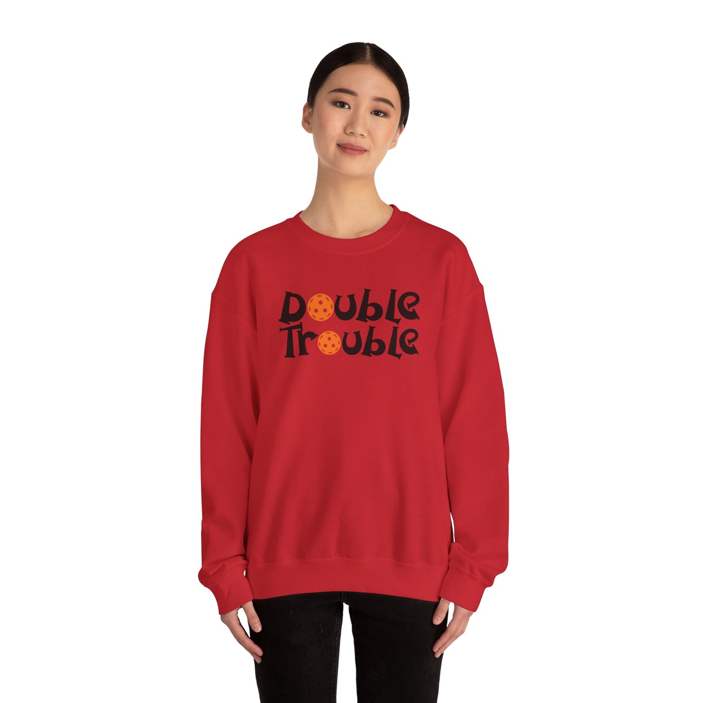 Women's Funny Pickleball Sweatshirt - Double Trouble