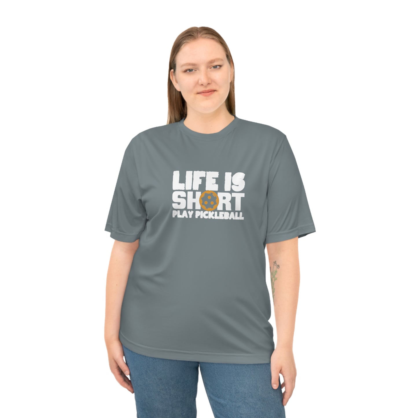 Women's Quirky Pickleball T-shirt - Life Is Short Play Pickleball