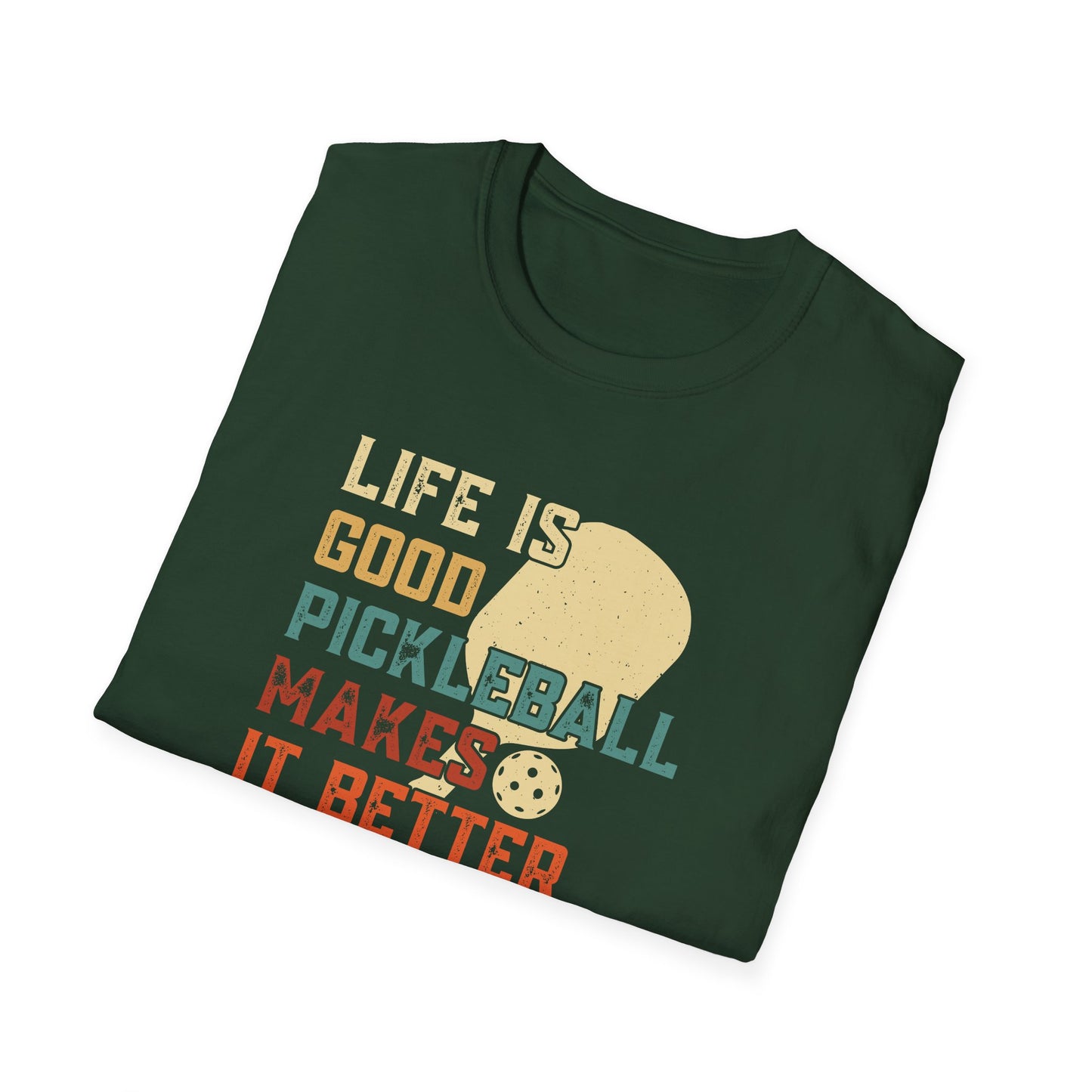 Men's Cool Pickleball T-shirt - Life Is Good Pickleball Make It Better