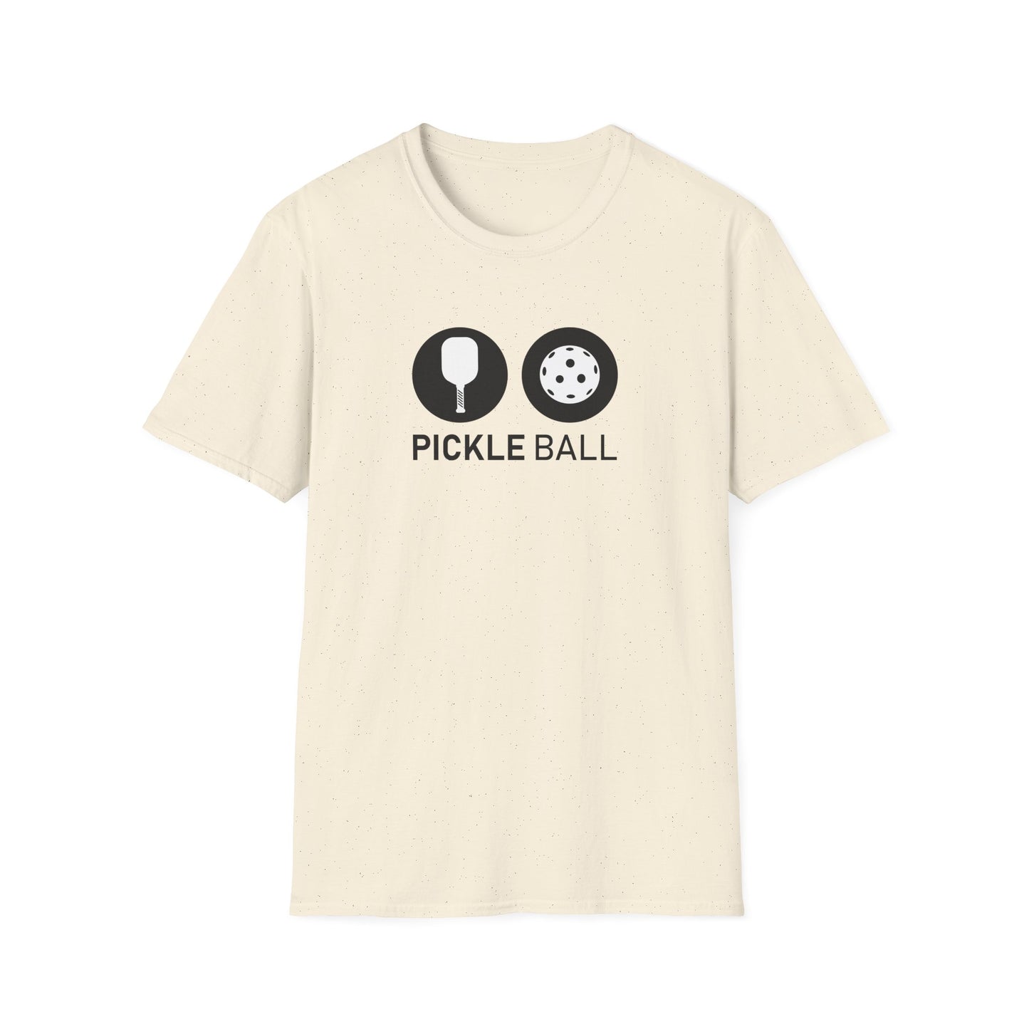 Women's Fun Pickleball T-shirt - Pickle and Ball Beige