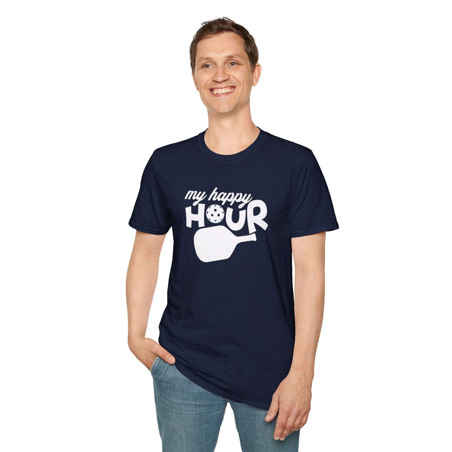Men's Soft Pickleball T-shirt - My Happy Hour