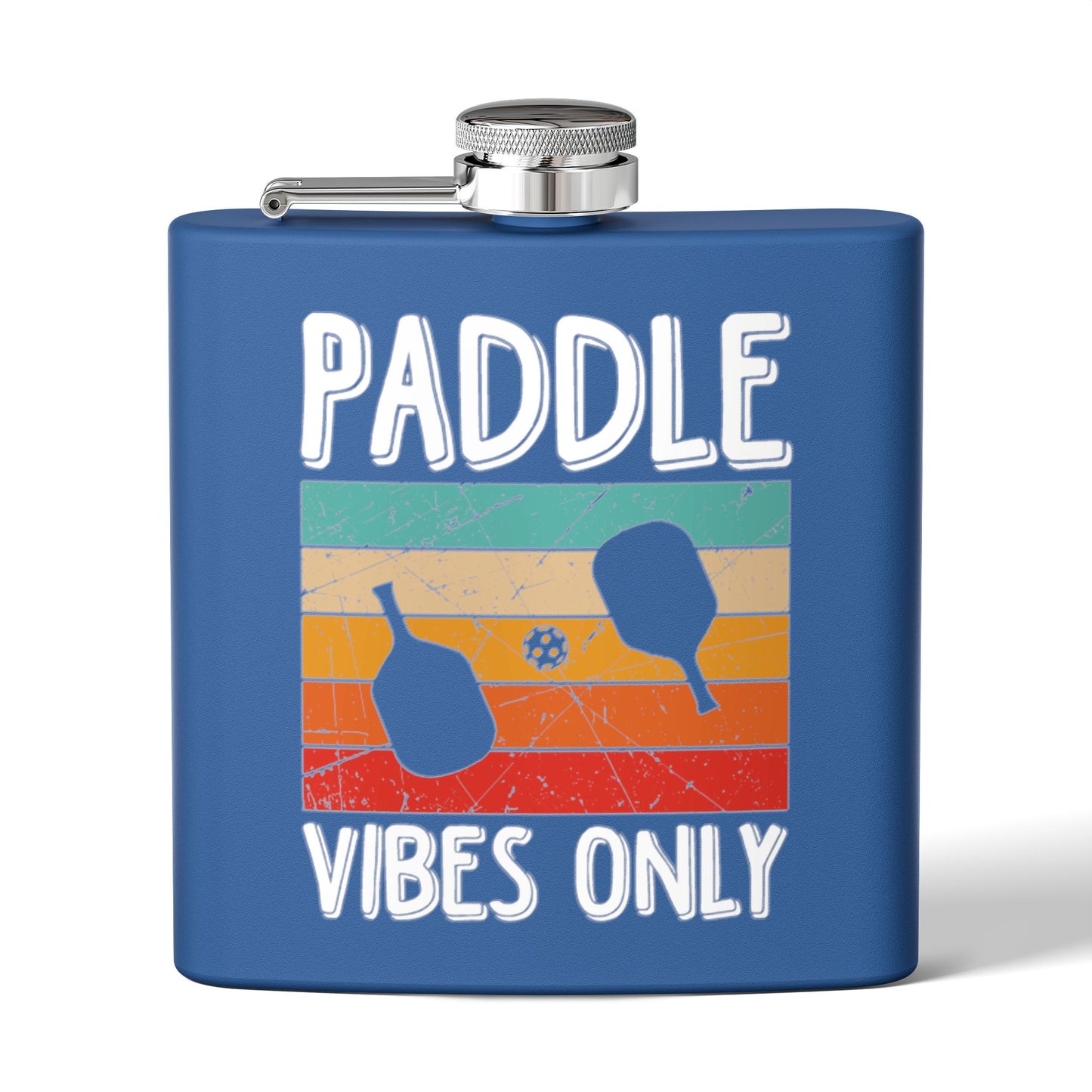 Pickleball Colorful Flask - Paddle Vibes Only