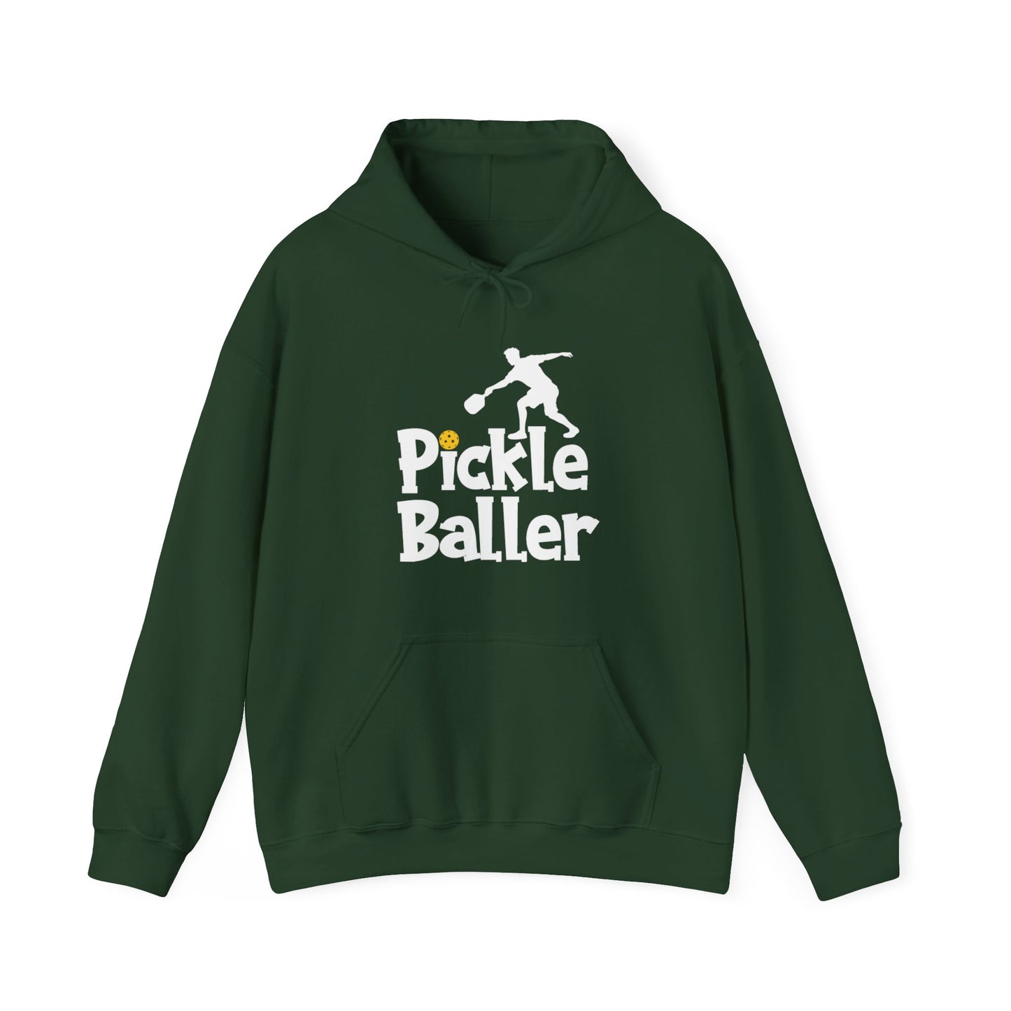 Men's Cool Pickleball Hoodie - Pickle Baller Green