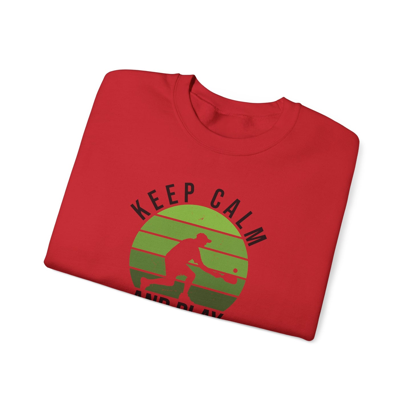 Men's Durable Pickleball Sweatshirt - Keep Calm and Play