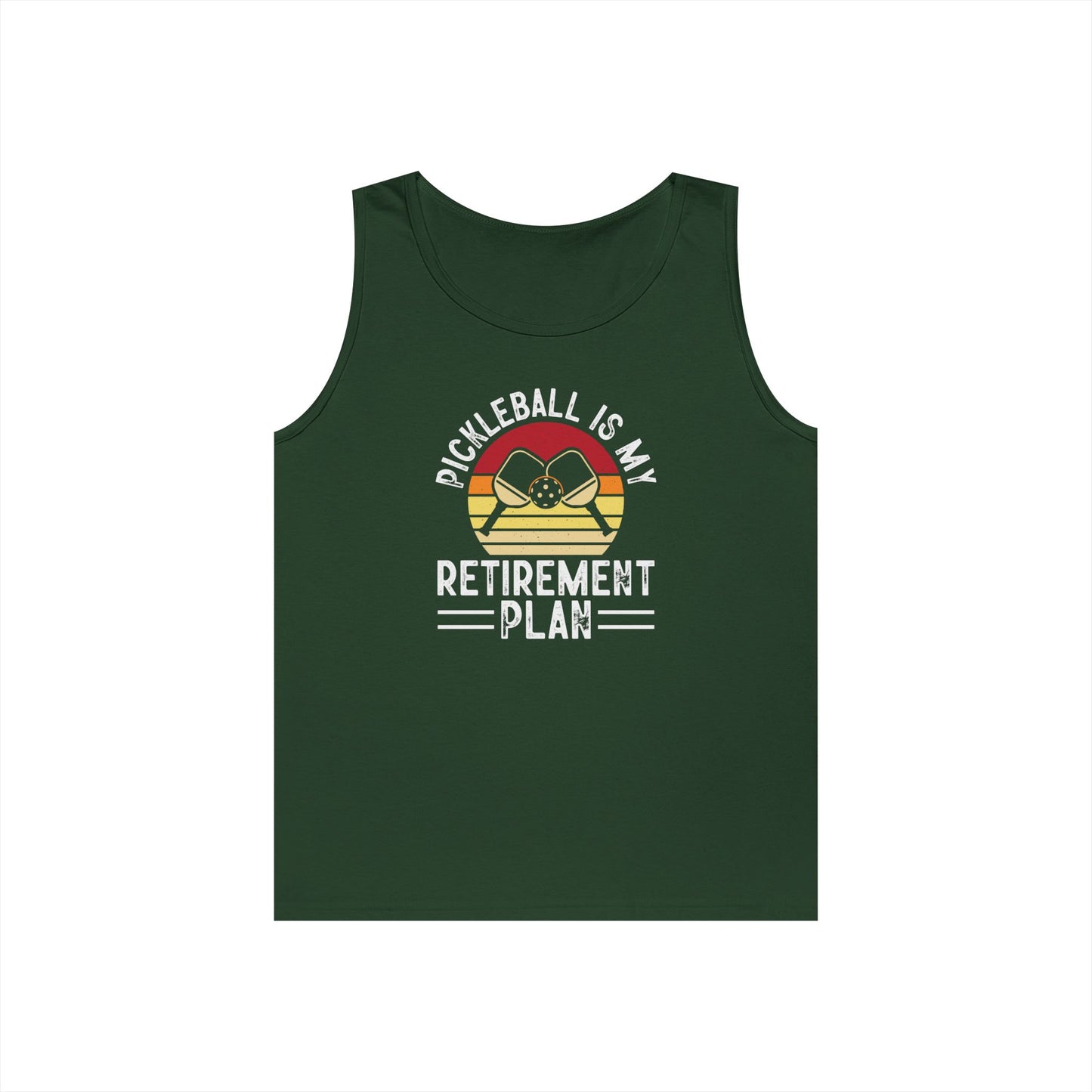 Women's Unique Pickleball Tank Top - Pickleball Is My Retirement Plan Green