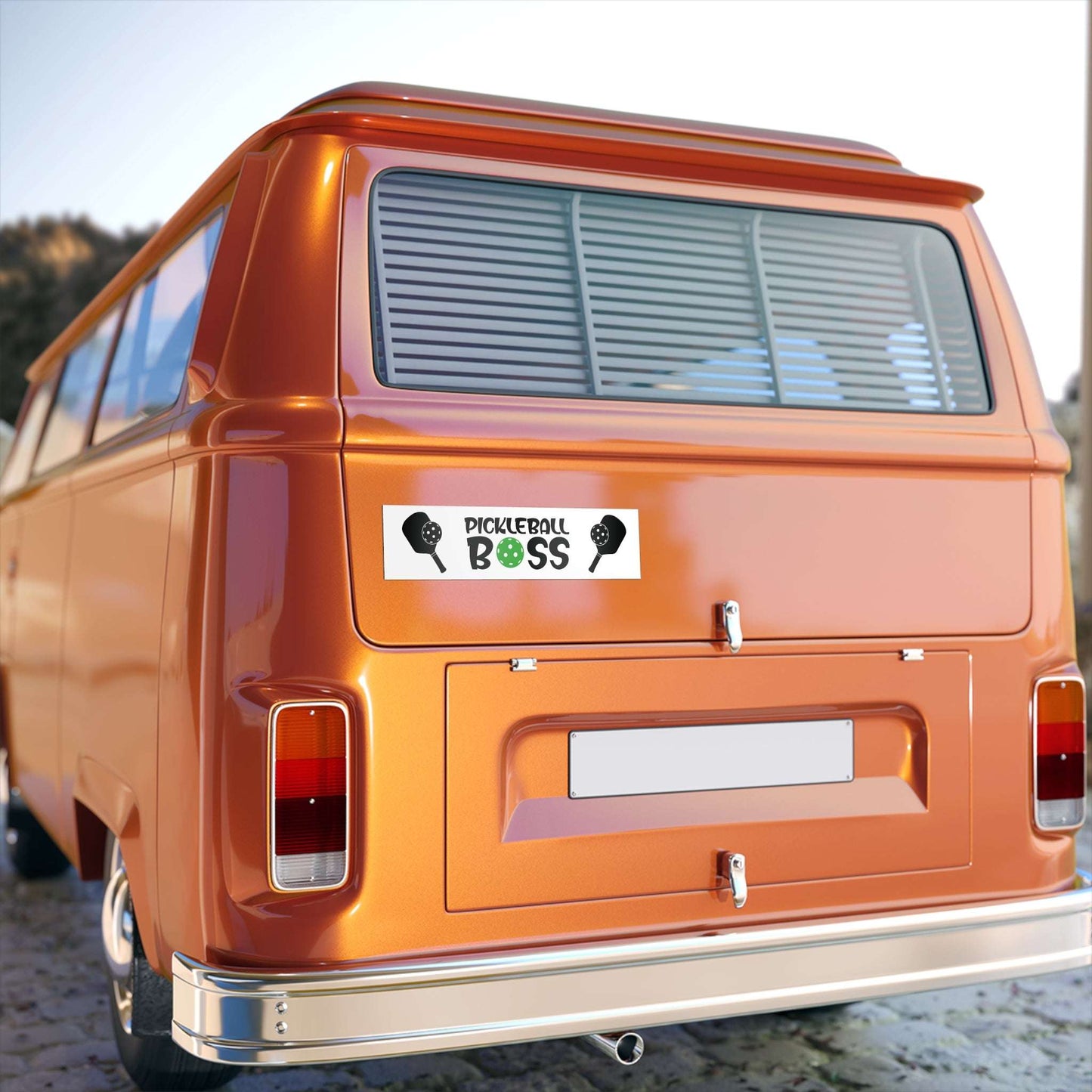 Pickleball Quirky Bumper Sticker - Pickleball Boss