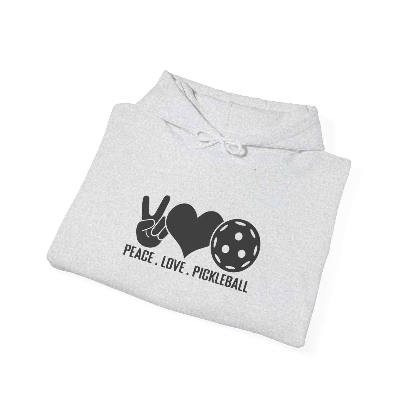 Women's Comfy Pickleball Hoodie - Peace, Love, Pickleball