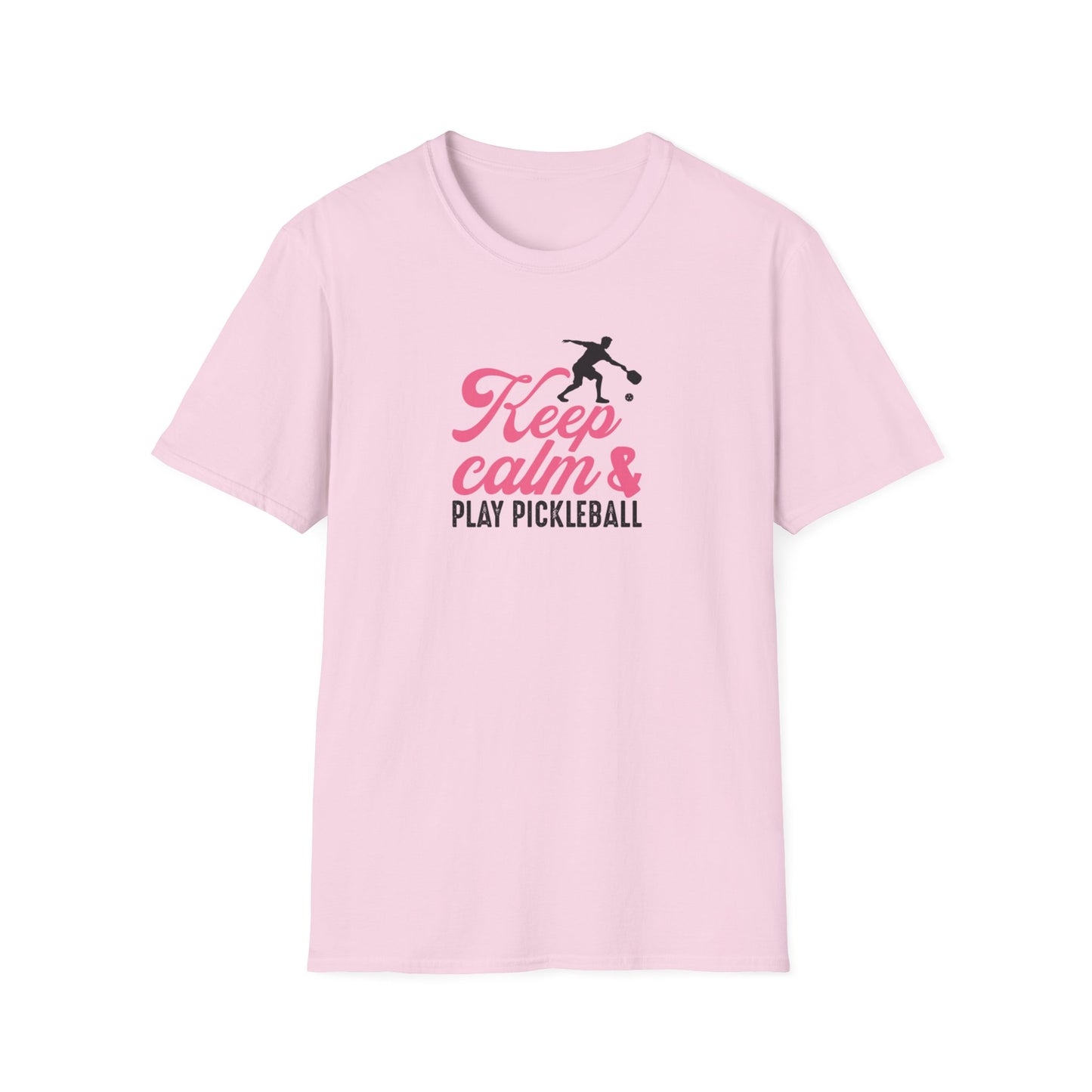 Women's Stylish Pickleball T-shirt - Keep Calm & Play Pickleball