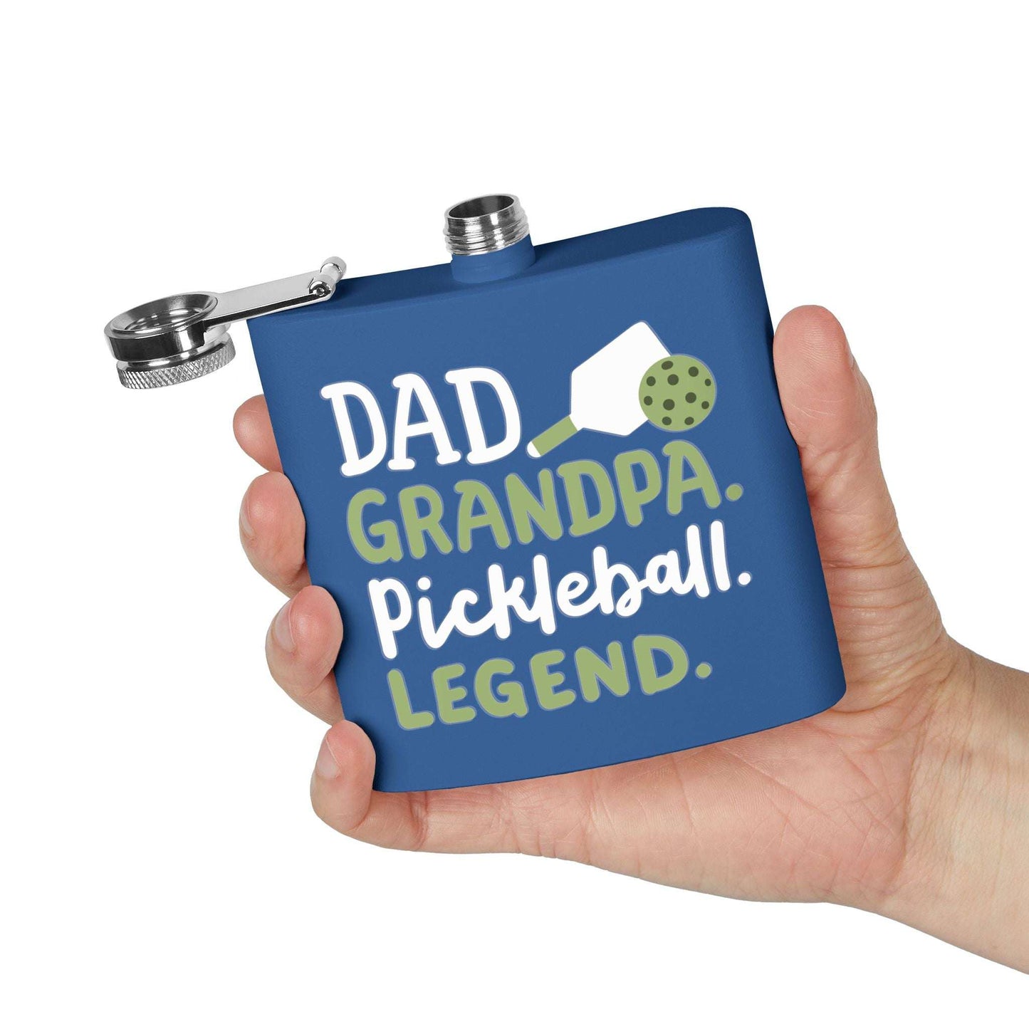 Pickleball Unique Flask - Dad Grandpa Pickleball Legend