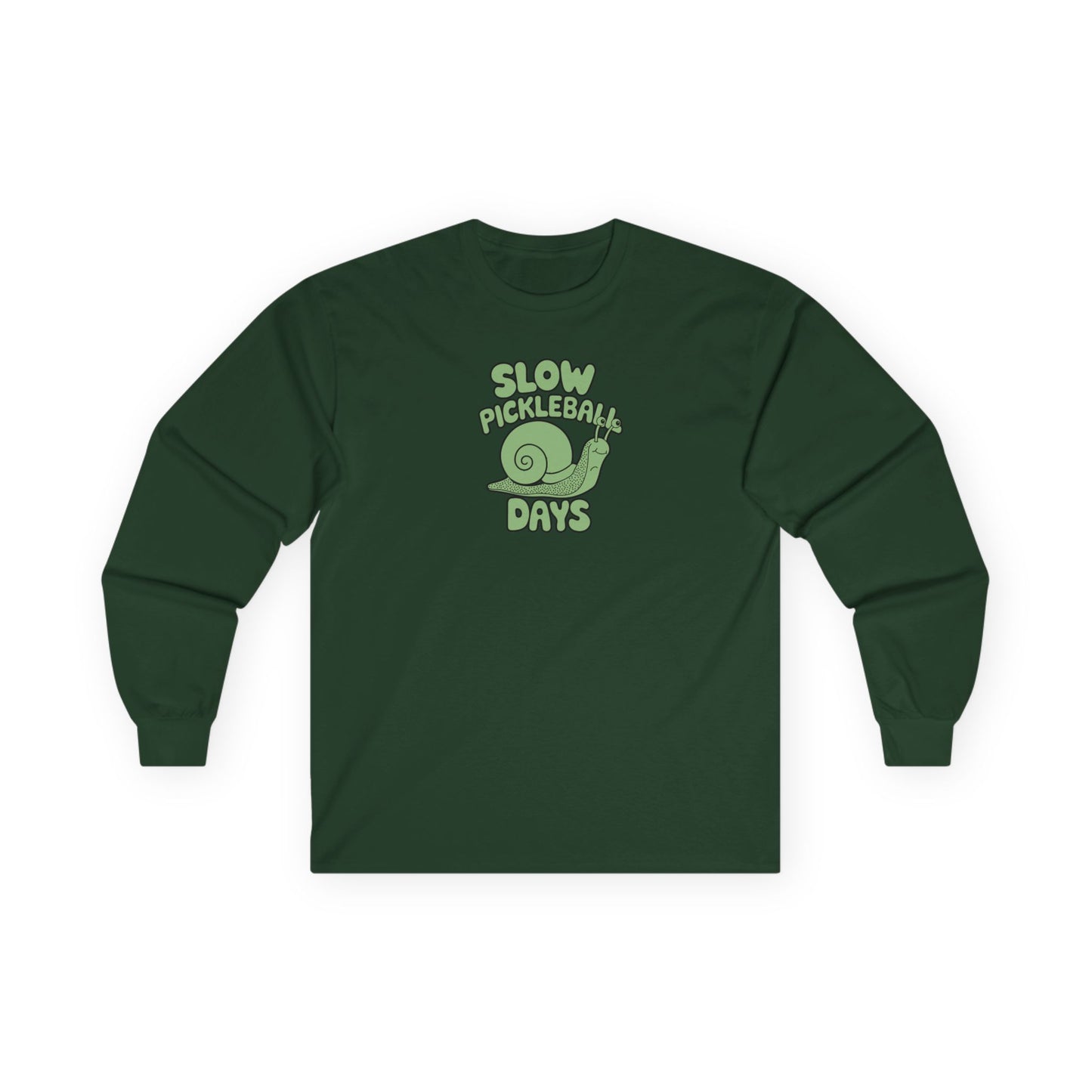 Women's Lightweight Pickleball Long Sleeves top - Slow Pickleball Days Green