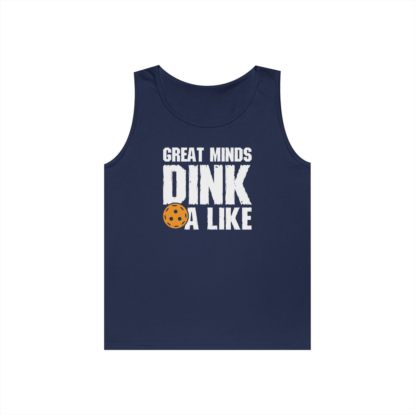 Men's Bold Pickleball Tank Top - Great Mind Dink a Like Navy