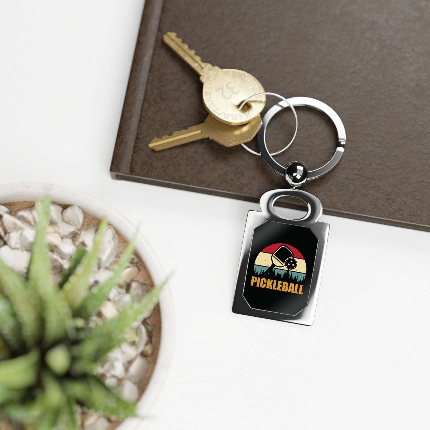 Pickleball Cool Keyring - Pickleball Retro
