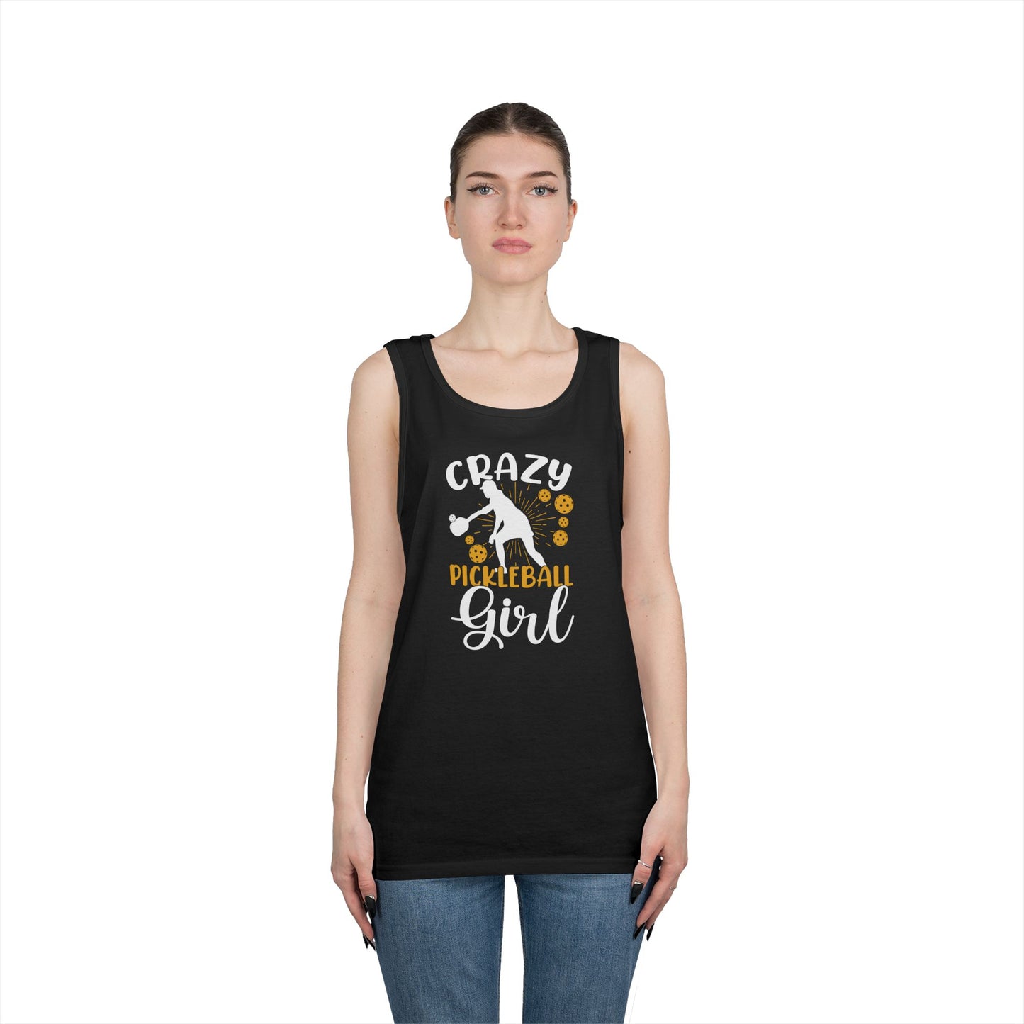 Women's Stylish Pickleball Tank Top - Crazy Pickleball Girl