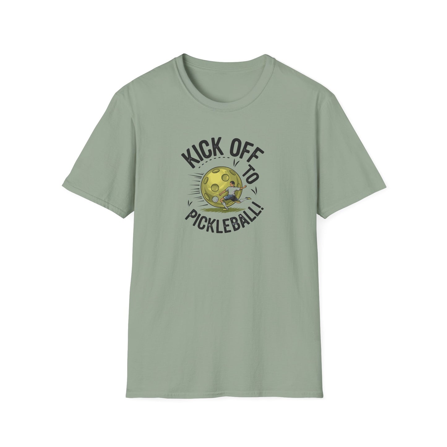 Men's Durable Pickleball T-shirt - Kick Off to Pickleball Green