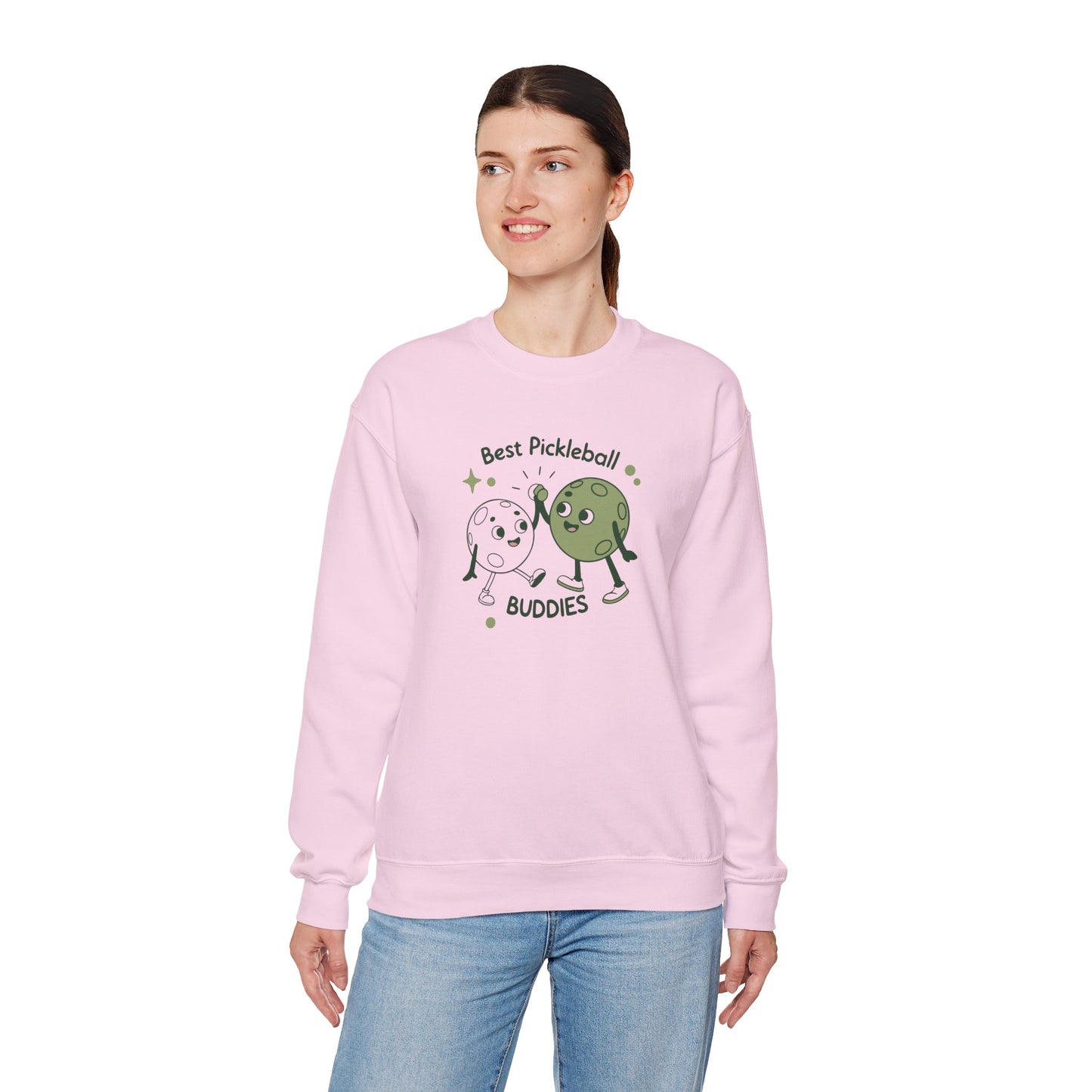 Women's Cute Pickleball Sweatshirt - Best Pickleball Buddies