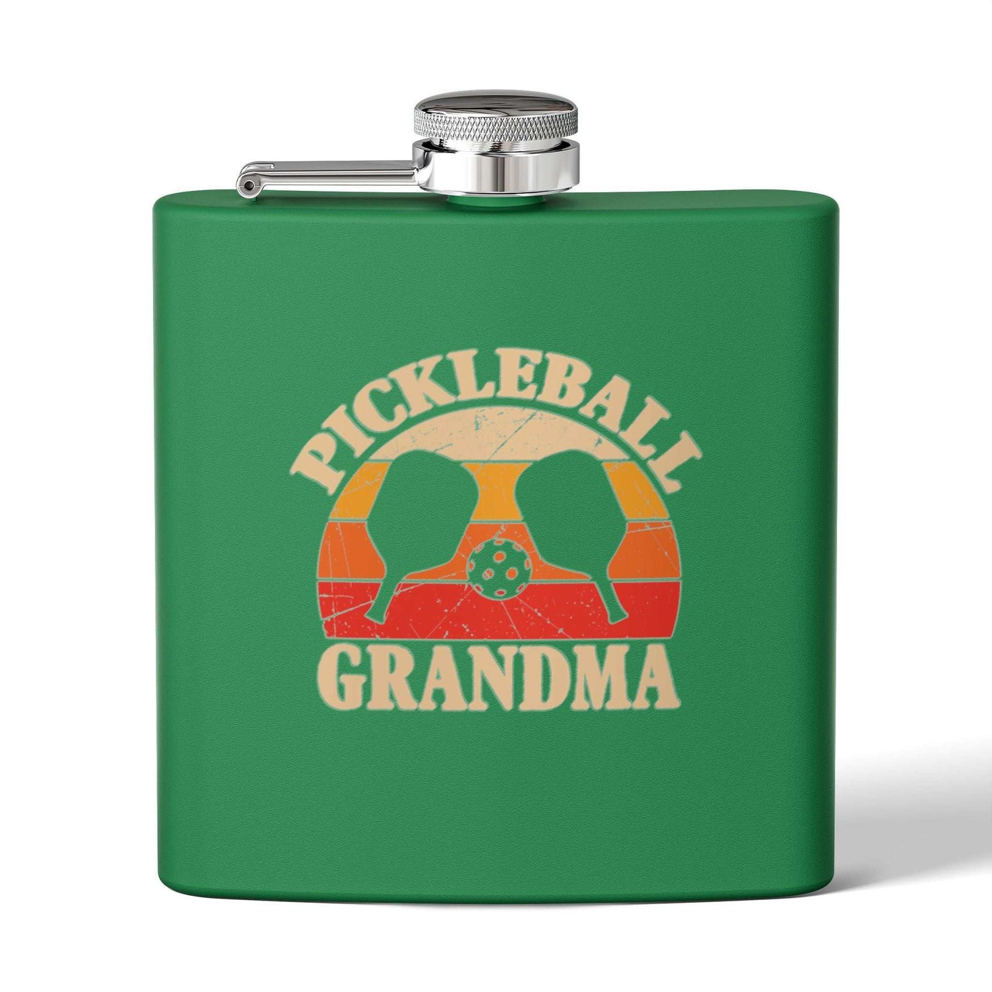 Pickleball Durable Flask - Pickleball Grandma Green