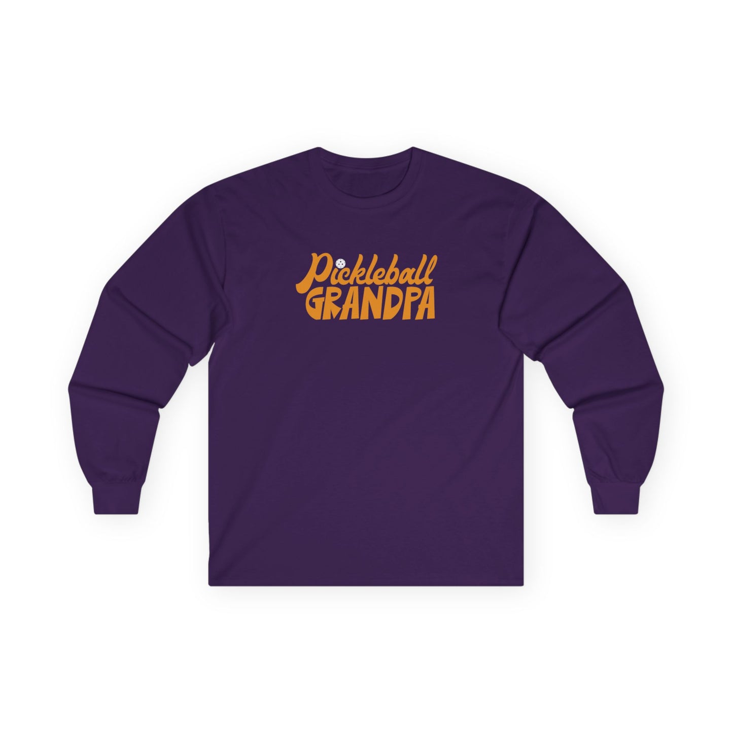 Men's Comfy Pickleball Long Sleeves top - Pickleball Grandpa Purple