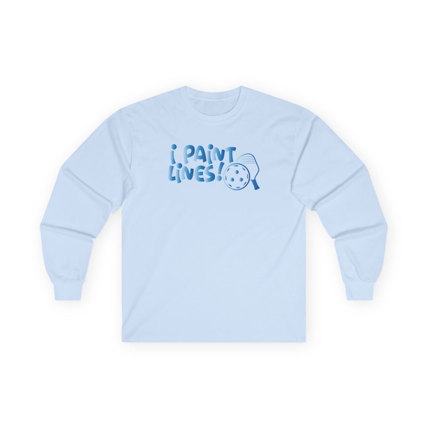Women's Lightweight Pickleball Long Sleeves top - I Paint Lines Blue