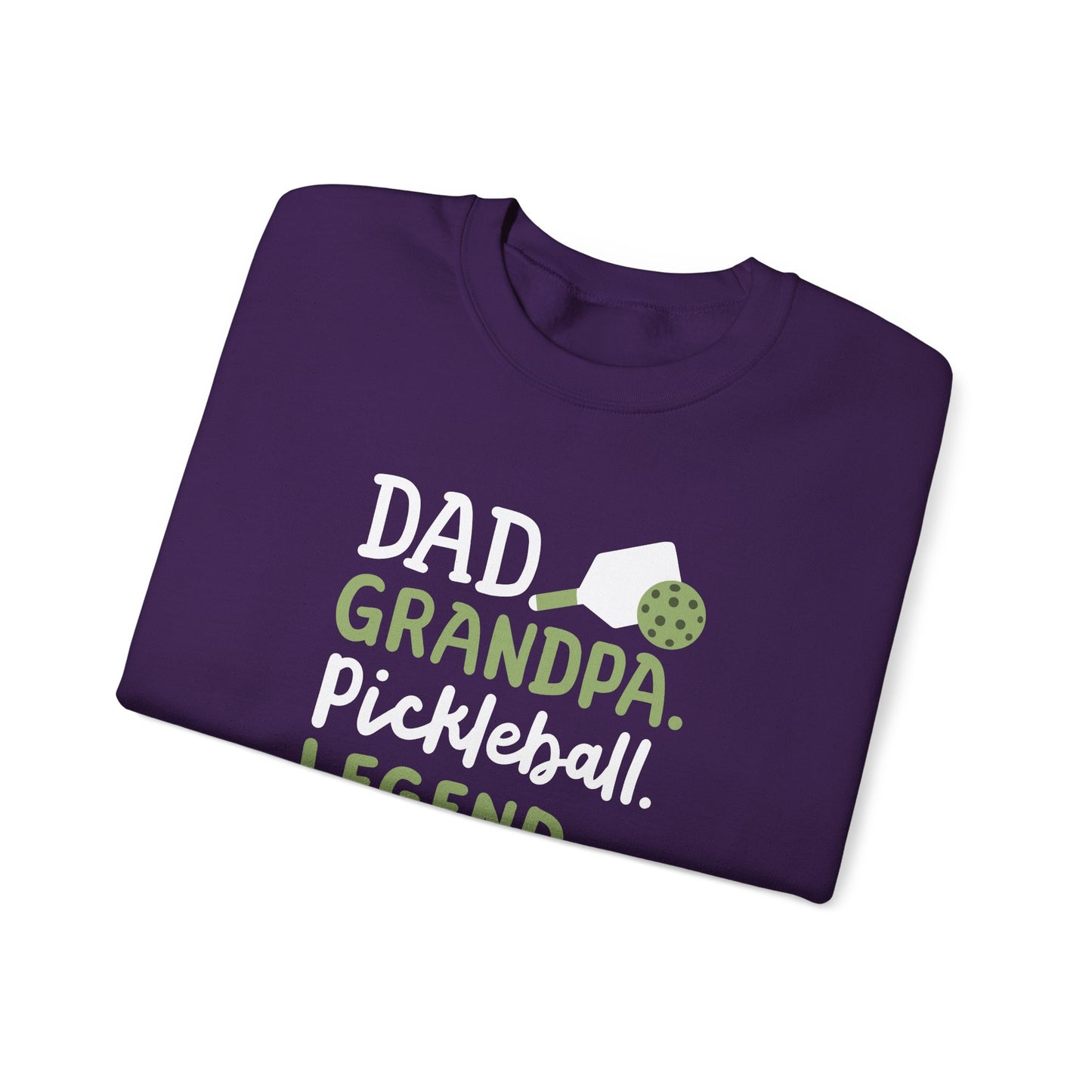 Men's Soft Pickleball Sweatshirt - Dad Grandpa Pickleball Legend