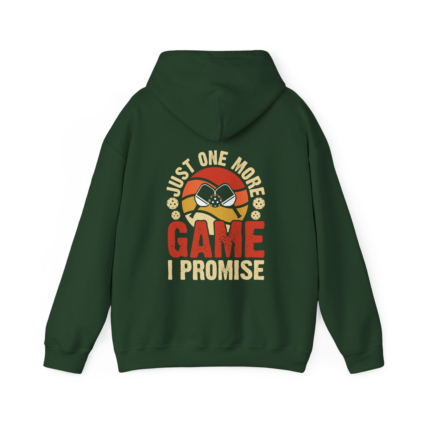 Men's Funny Pickleball Hoodie - Just One More Game I Promise